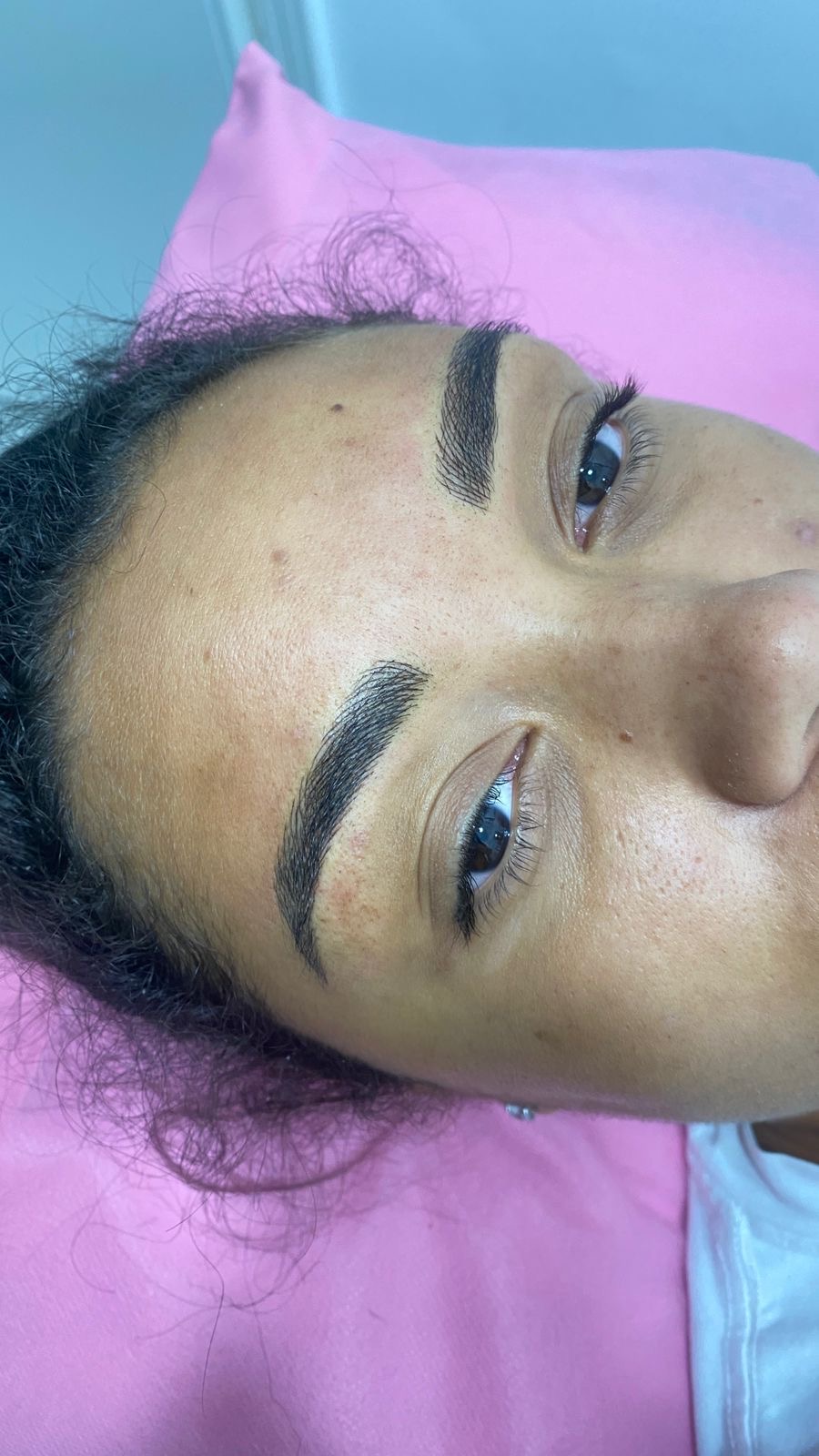 Brow lamination before