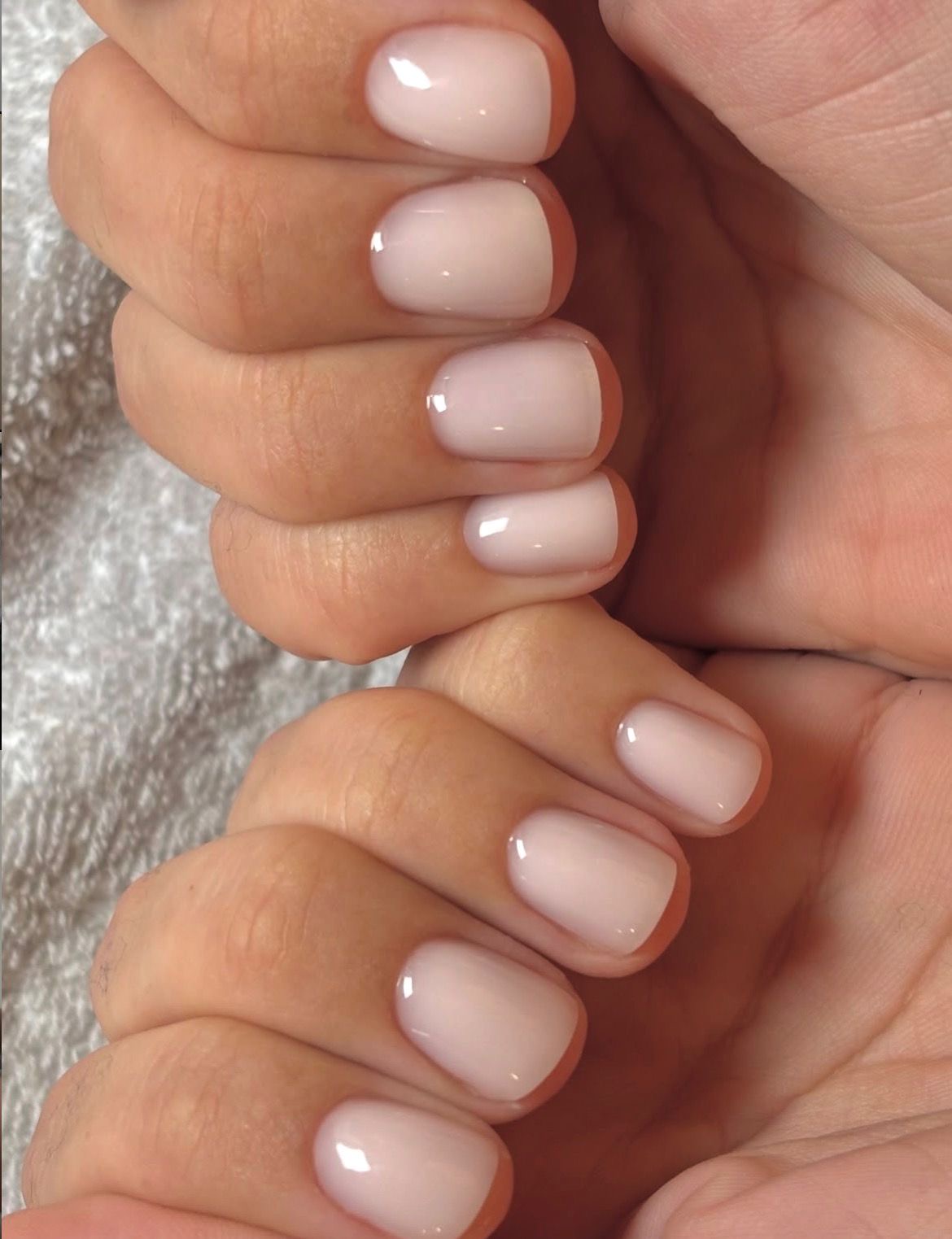 Soft pink gel nails